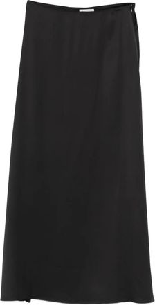 Marc O'Polo Satijnen maxi-rok - Zwart