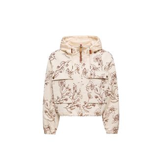 Moncler Moncler Nepeta Hooded Floral Print Jacket, Women, Multicolor, Size: 00