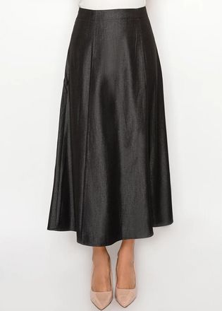 YAL New York Black Denim Full-Length Skirt