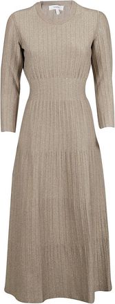 Casasola Georgia Midi Jurk - Dames - Casual kleedjes - Grijs - XS - Kleedjes