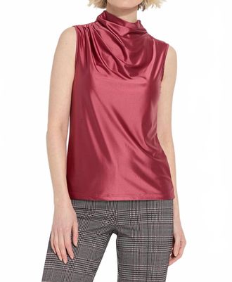 Lyss&eacute; Irina Satin Jersey Top In Peony