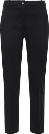 Pinko Bello Pantalone Lino Stretch - Dames - Slim Fit Broeken - Zwart - L - Broeken