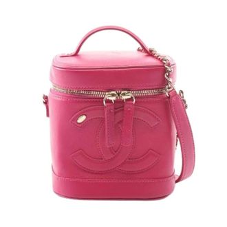 Chanel Pre-owned Coco Mark Lambskin 2way Handbag - Dames - Pre-owned - Roze - Maat: ONE Size Leer