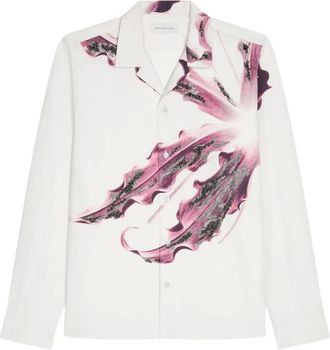 Dries Van Noten Camicia con ricamo floreale - Bianco