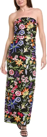 Milly Milly Magnolia Mesh Embroidery Maxi Dress