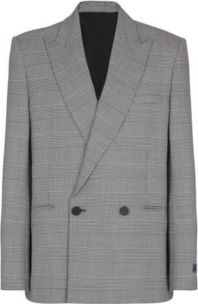 Balmain Prince of Wales 2-button blazer in Black at Nordstrom, Size 54 It