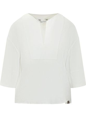 Max Mara White Boxy Solid Shirt