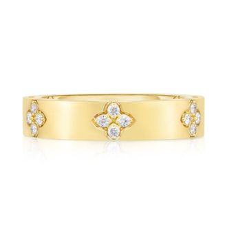 Roberto Coin 18K Yellow Gold Love in Verona Narrow Diamond Ring
