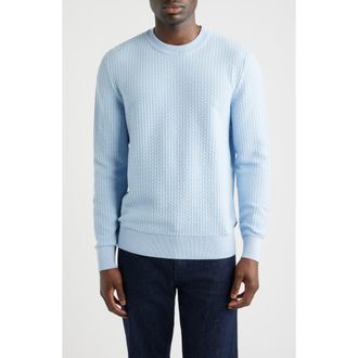 BOSS Imberto Textured Sweater in Light Pastle Blue at Nordstrom, Size Xx-Large
