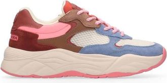 Scotch & Soda Celest chunky suède sneakers blauw/roze