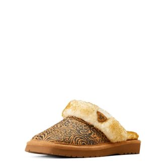 Ariat Womens Jackie Exotic Embossed Slipper In Brown