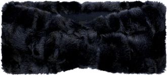 Gebeana Fake Fur Headband Women - Made in Germany with Lining Winter Autumn-Winter - One Size Navy
