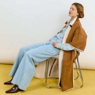 La Redoute Collections Lange cape met knoopsluiting, hartje winter