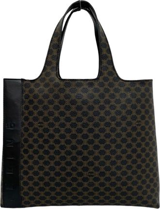Celine Black Brown Pvc Leather Handbag Tote Bag (Pre-Owned)