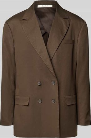 Selected Regular Fit Anzugsakko aus reinem Lyocell in Dunkelbraun, Gr&ouml;&szlig;e 48