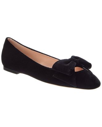 Valentino Vlogo Signature Velvet Ballerina Flat