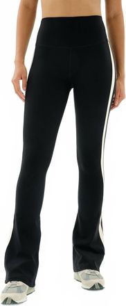 SPLITS59 Raquel High Waist Flared Legging In Black/cream