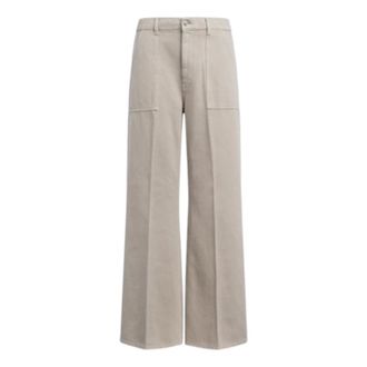 Dondup Wide Trousers, female, Beige, Size: W31 Amely Wide Trousers