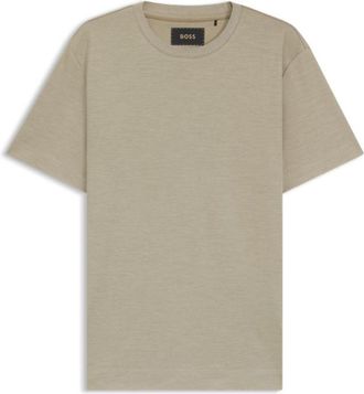 BOSS Regular-fit T-shirt in mercerized cotton and silk