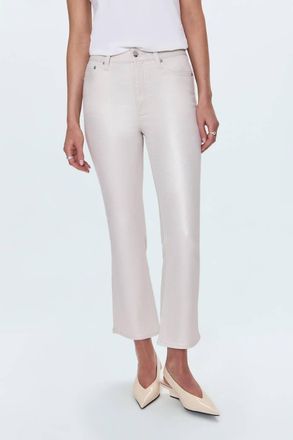 Pistola Denim Lennon High Rise Crop Boot Jean In Ivory Luster