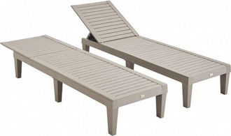 Sweeek Conjunto de 2 tumbonas multiposicionales de plástico