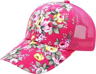 Generic Unisex Floral Baseball Cap Outdoor Sports Hats Classic Dad Hat Womens Men Adjustable Trucker Cap Summer Peak Cap Golf Running Sun Hats for Beach Hot P
