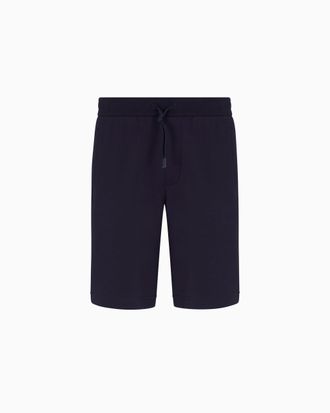 A|X Armani Exchange Mens Stretch Cotton Icon Shorts, Deep Navy, X-Large