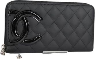 Chanel Pre-owned Wallets, female, Black, Size: ONE SIZE Pre-owned Leather Wallet