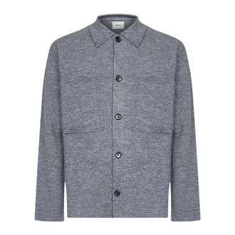 Nn.07 Nn07, Overhemden, Heren, Grijs, S, Wol, Jonas Overshirt