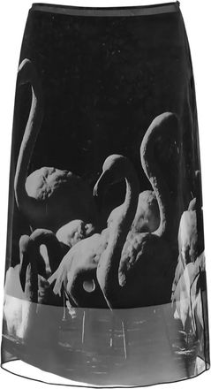 Ferragamo Gonna midi con stampa - Grigio