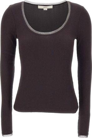 Remain T-shirt con bordo in rete - Viola