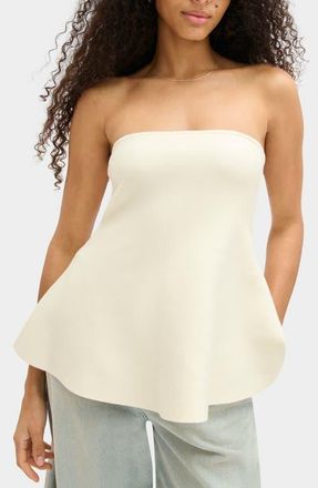 Aligne Amy Flared Strapless Top in Ivory at Nordstrom, Size X-Large