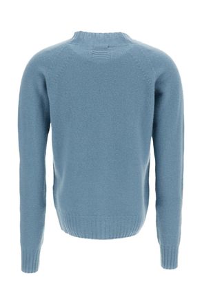 Drumohr Mock Neck Jersey-Knit Wool Sweater with Raglan Sleeves