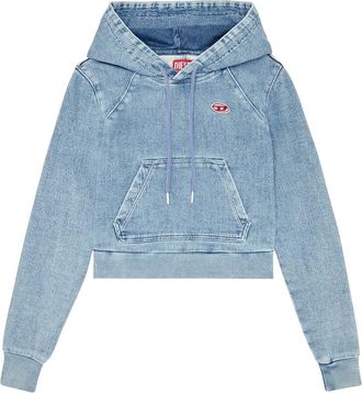 Diesel Sky Blue Logo Hood Sweatshirt
