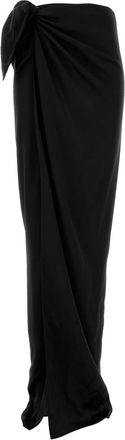 Balenciaga Black Satin Skirt