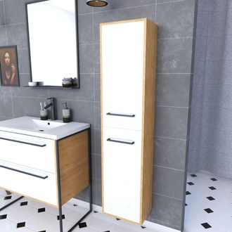 Aurlane Aurlane - Columna De Ba&ntilde;o 30x35 Cm Suspendida - 2 Puertas Acabado Blanco Mate
