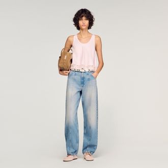 Sandro Faded barrel jeans