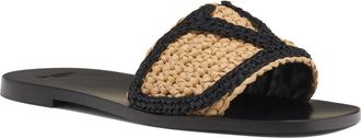 Valentino Garavani Viva Superstar Slide Sandal in Natural/Black at Nordstrom, Size 10.5Us