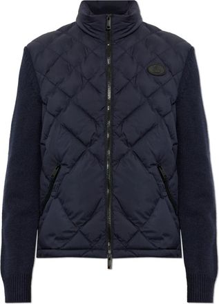 Burberry Dunsbury Quilted Cardigan - Heren - Vesten - Blauw - L - Wol - Truien & Vesten