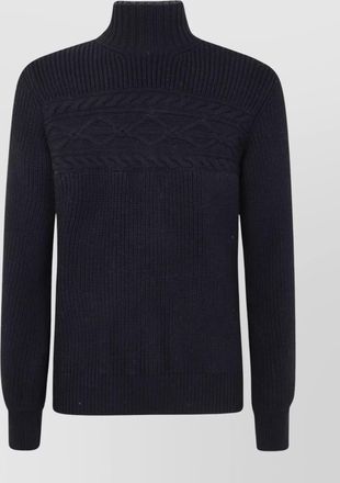 Ermenegildo Zegna cable knit high neck long sleeve sweater