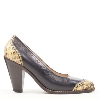 Comme Des Gar&ccedil;ons Comme des Garcons leather western cuban heel shoes
