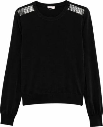 Liu Jo Sweatshirts - Dames - Ronde hals truien - Zwart - S - Truien & Vesten
