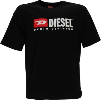 Diesel Tops, Heren, Zwart, XL, Katoen, T-Boxt-Div T-shirt