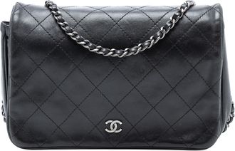 Chanel Tweedehands Cc Gequilt Lamsleer Volle Flap Wallet On Chain