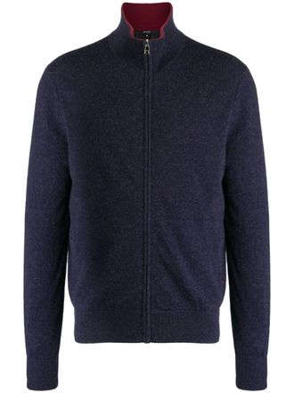 Gucci zip-up fine-knit cardigan - Blue