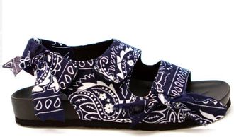 Arizona Love Platte sandalen - Dames - Sandalen - Blauw - 41 EU - Katoen - Schoenen