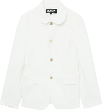 Comme Des Garçons rounded-collar single-breasted jacket - unisex - Polyester - L - White