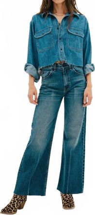 ASKK NY Crosby Combo Shirt In Denim/houndstooth