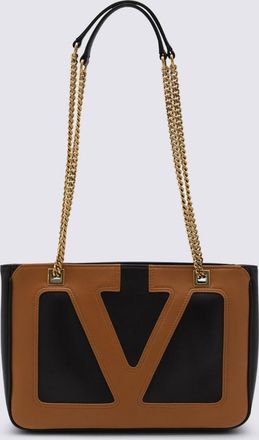 Valentino Garavani Black And Brown Viva Superstar Totes