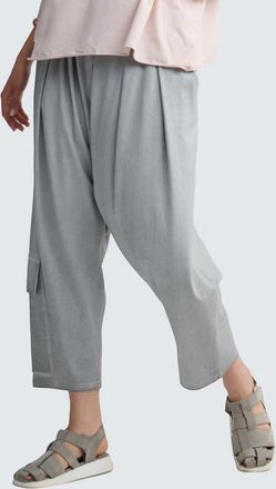 Luukaa D'Celli Liore Garment-Dyed V-Shape Pants in Ash Grey at Nordstrom, Size 12